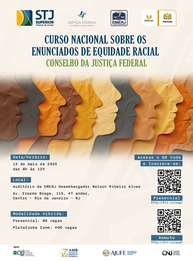 Banner do Curso Nacional sobre os Enunciados de Equidade Racial