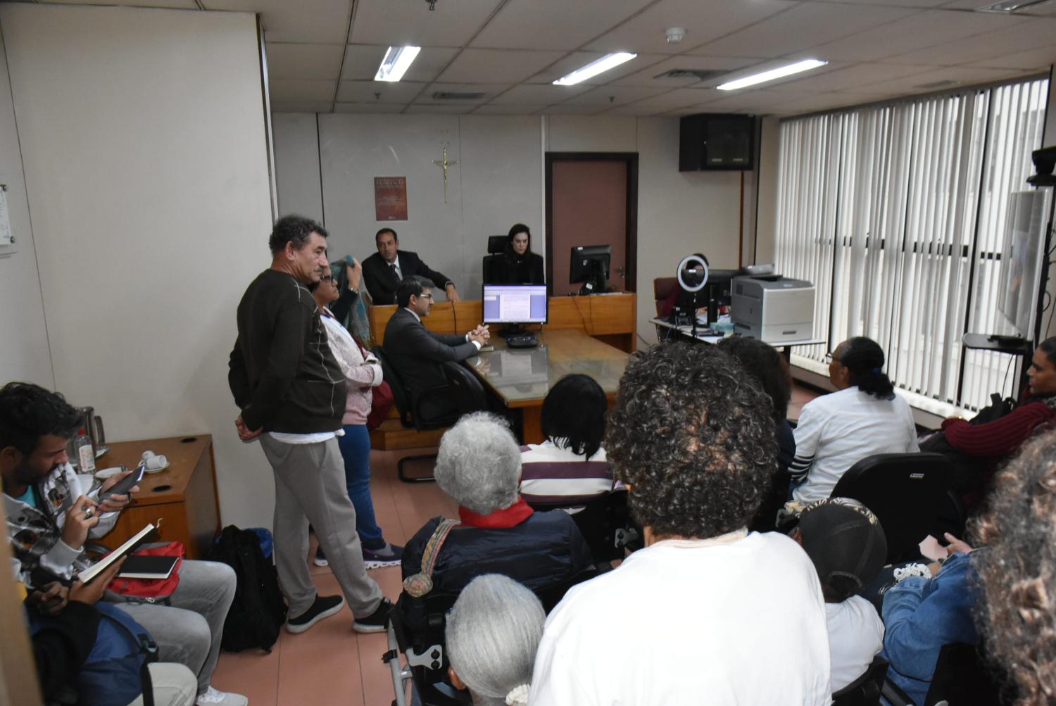 audiência na 9ª Vara Federal Criminal