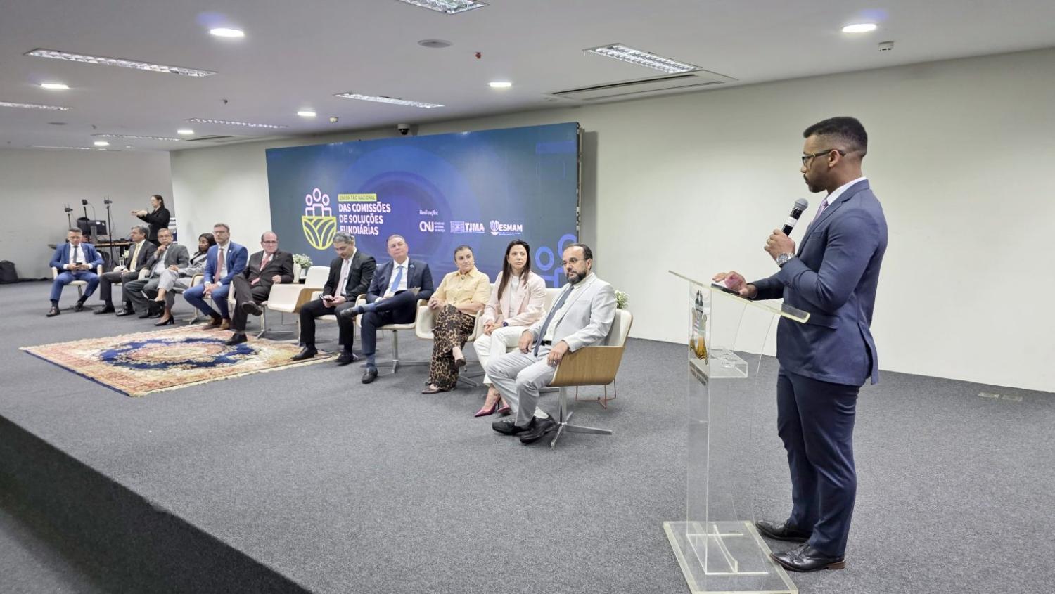 O conselheiro Fábio Esteves ressaltou o trabalho da Comissão do CNJ para avançar na pauta da regularização. Foto: TJMA 