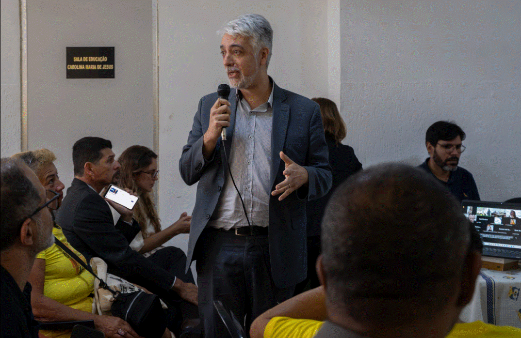 A CSF-TRF2 realizou reunião de mediação para tratar do conflito envolvendo a Ocupação Gilberto Domingos, localizada em imóvel do INSS, na Lapa, RJ