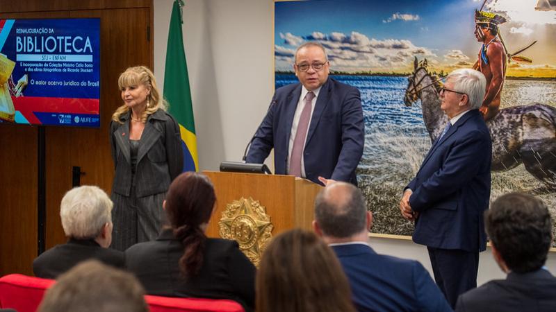 Presidente do TRF2 na reinauguração da Biblioteca STJ-Enfam
