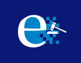 Logo diário eletrônico, fundo azul escuro