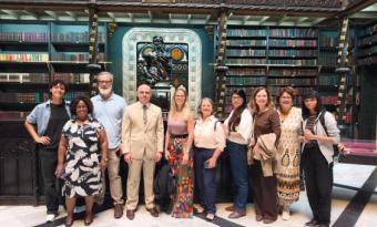 Equipe do CCJF em visita institucional ao Real Gabinete Português de Leitura