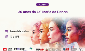 Banner do curso 20 anos da Lei Maria da Penha