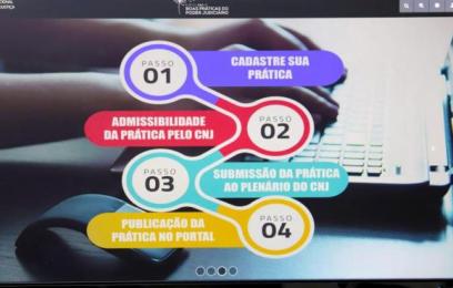 Tela de computador exibindo 4 passos