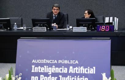 Conselheiro do CNJ Bandeira de Mello coordenou a audiência pública sobre IA no Judiciário. FOTO: Rômulo Serpa/Ag. CNJ 