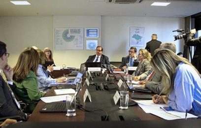 Foto da reunião do Conselho das Escolas da Magistratura Federal (CEMAF) 