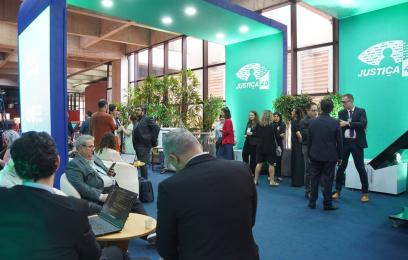 Estande do Programa Justiça 4.0 no 18º Encontro Nacional do Poder Judiciário. Foto: Gláucio Dettmar/Agência CNJ 