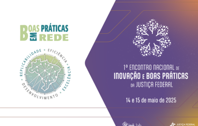 Banner do I Encontro Nacional de Inovação e Boas Práticas da Justiça Federal