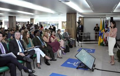 A coordenadora do Fonamb, cons. Daniela Madeira, no I Encontro Nacional do Fórum Ambiental, em São Luiz (MA). FOTO: Ribamar Pinheiro/Ag. CNJ