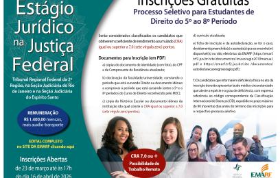 Cartaz estágio Jurídico Emarf