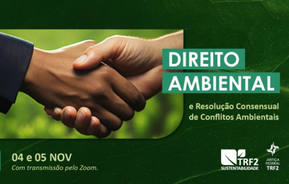 banner do evento com fundo verde e aperto de mãos entre pessoa branca e pessoa preta